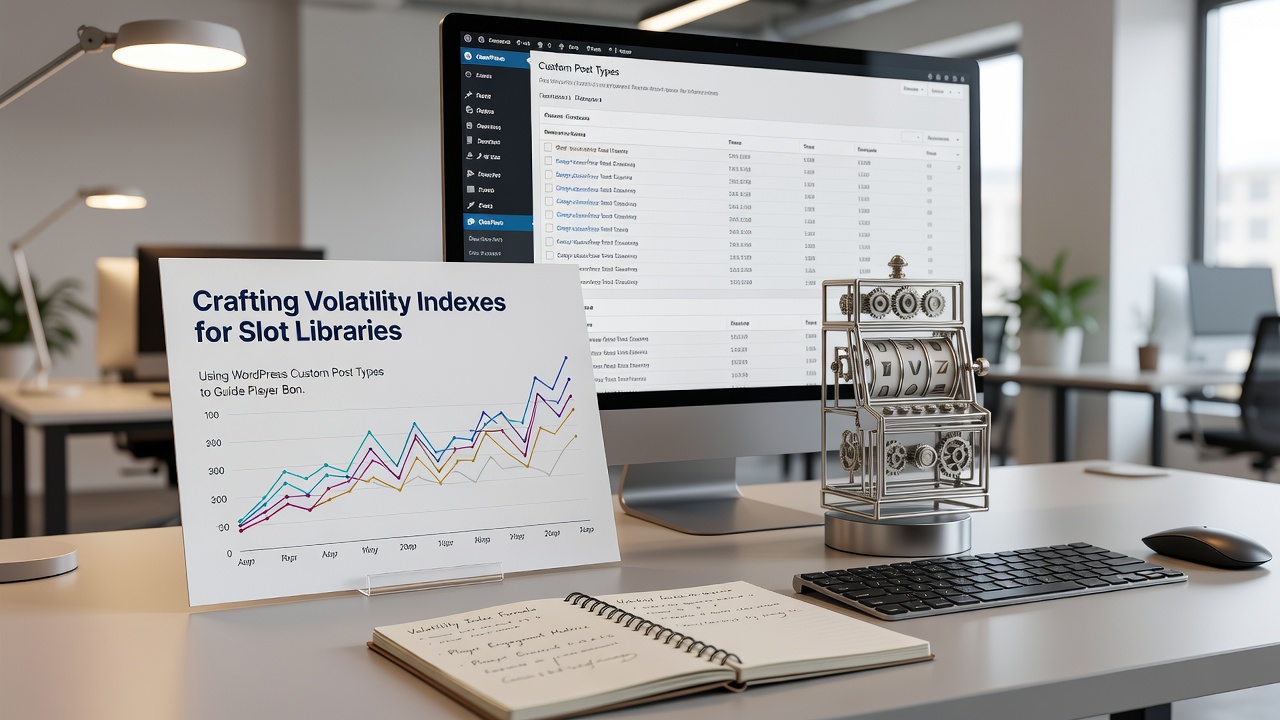 Database query results displaying slot volatility indexes linked to bonus allocation rules in a WordPress backend