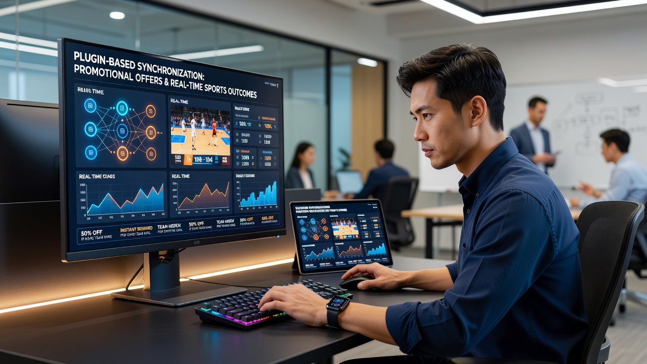 Live sports data synchronization dashboard on a specialized gaming website