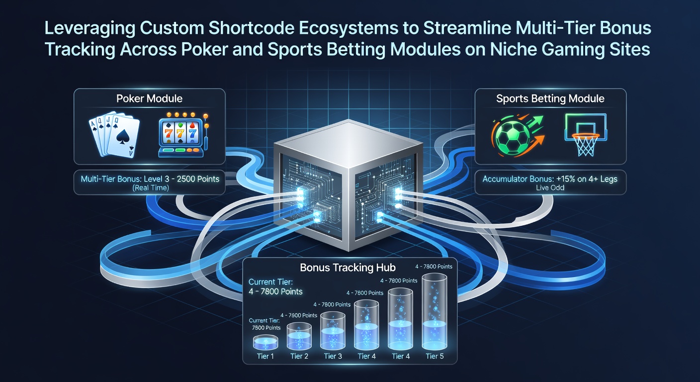 Custom shortcode ecosystem dashboard displaying multi-tier bonus tracking across poker and sports betting modules