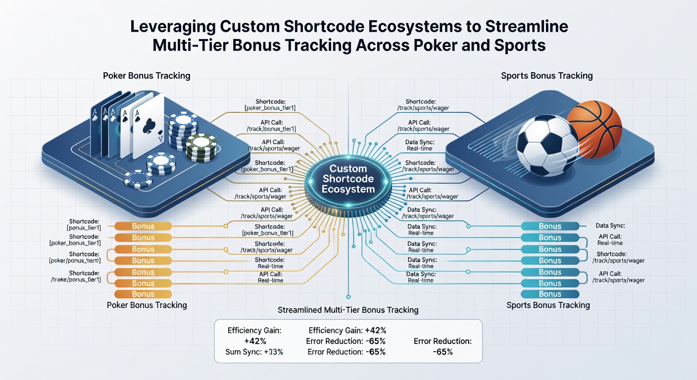 Integration diagram showing shortcode data flow between poker and sports betting modules on niche gaming platforms