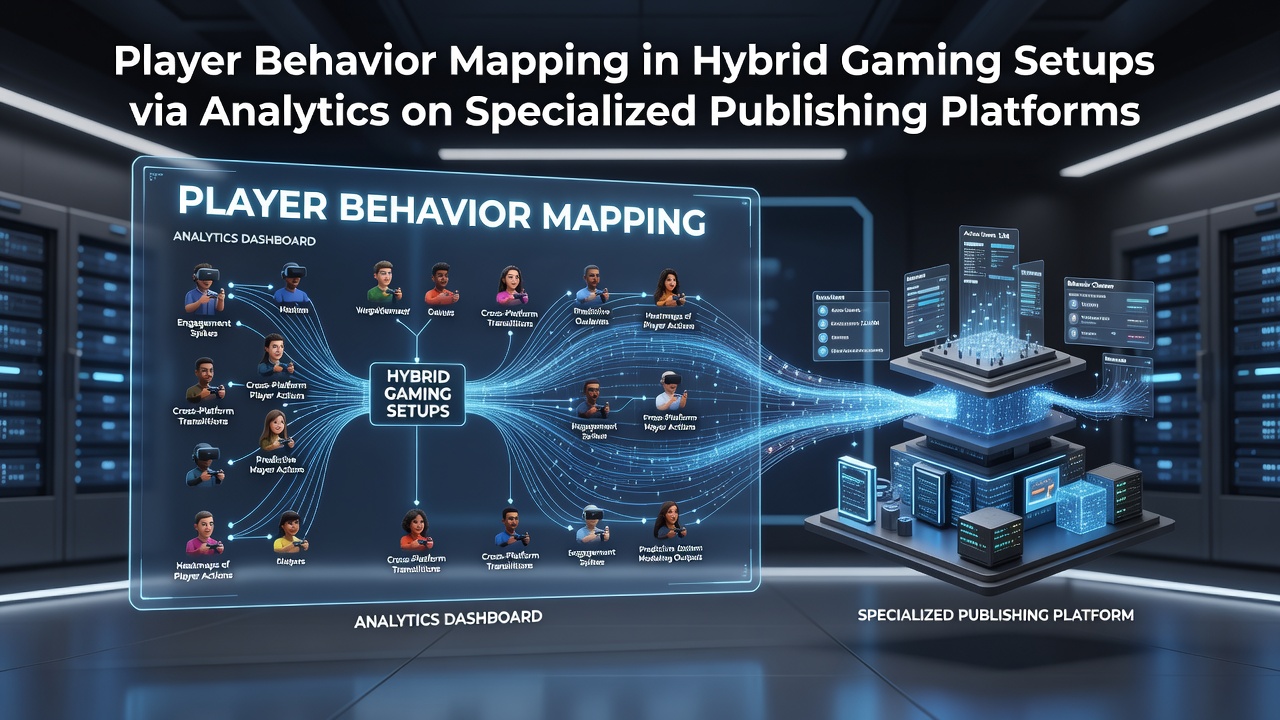 Analytics dashboard showing player behavior patterns in hybrid gaming environments on specialized publishing platforms
