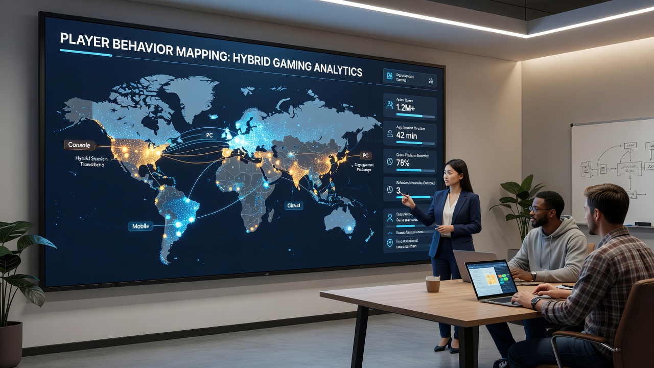 Visualization of cross-platform player journey mapping using analytics on gaming publishing platforms