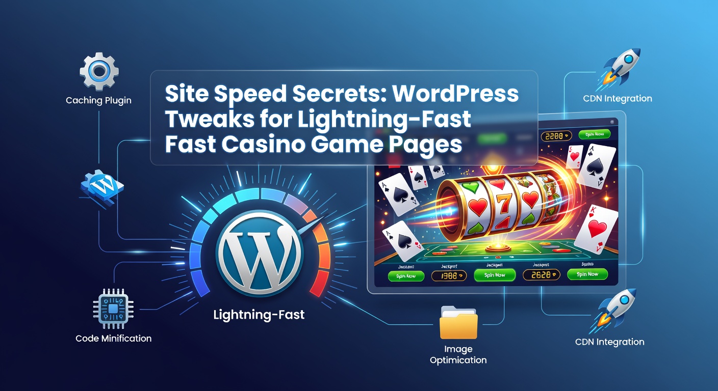 Screenshot of a high-speed WordPress casino site displaying vibrant slot game thumbnails loading instantly on a mobile device