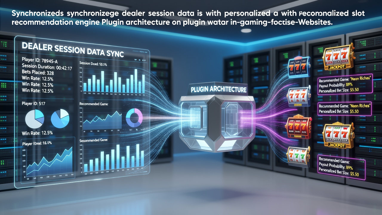 Plugin architecture diagram showing data flow between live dealer sessions and slot recommendation engines on a gaming platform