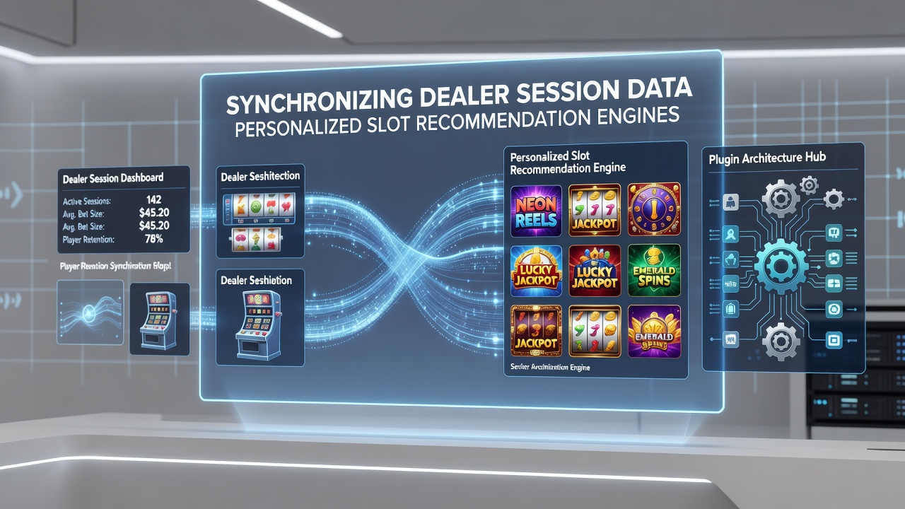 Live data synchronization interface displaying dealer session metrics feeding into slot recommendation algorithms
